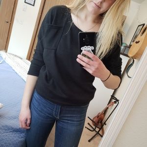 Black pocketed long sleeve